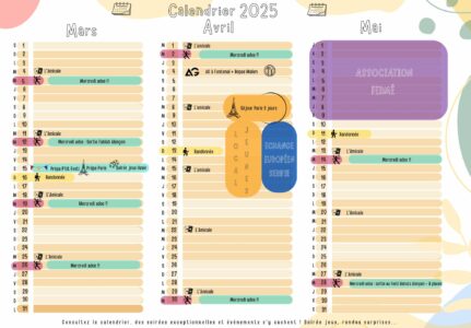 Programmation de mars à août 2025